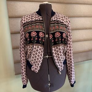 Printed lightweight bomber jacket